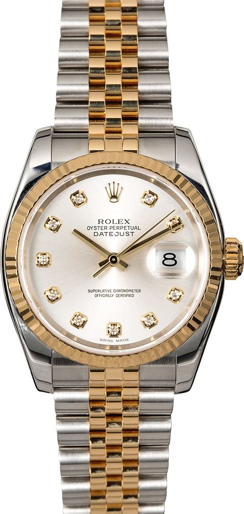 rolex two toned watch